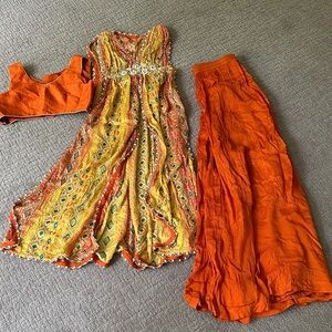 Golden Threads Orange and Yellow Attire